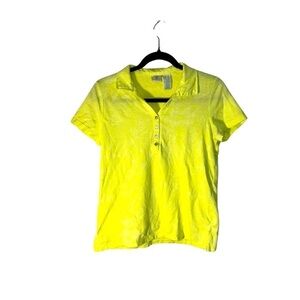 Caribbean Joe Women’s Medium Yellow Polo Shirt – Soft, Lightweight Casual Style